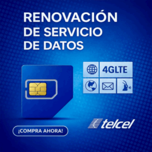 RENO10GBTELCEL – Renovación de plan anual de servicio de 10GB para SIM TELCEL