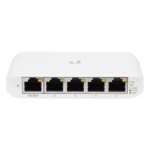 UBIQUITI USW-FLEX-MINI – Switch Administrable Compacto / 5 Puertos Gigabit RJ45 / PoE 802.3af/at Entrada / USB-C o PoE / 4.22 x 2.76 x 0.83 pulgadas