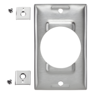 HUBBELL HUB-SS750 – Placa de Acero Industrial / 1 Unidad / 50 A / Acero Inoxidable / Montaje Vertical / 0.035 in