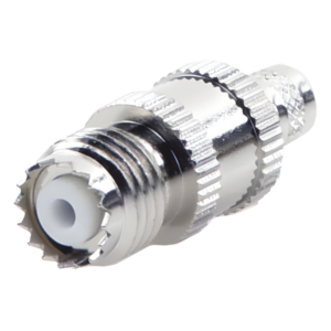 RF INDUSTRIES,LTD RFU-601-1X – Conector Coaxial Mini-UHF / Hembra en Línea / Anillo Plegable / Para RG-8/X, LMR-240, Belden 9258 / Níquel/Plata/Teflón