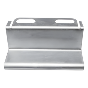 CHAROFIL MG-51-116EZ – Placa de Salida a Tubo / Peralte 33 mm / Tuberías 1/2' a 2' / Acabado Galvanizado Electro-Zinc / Diseño U