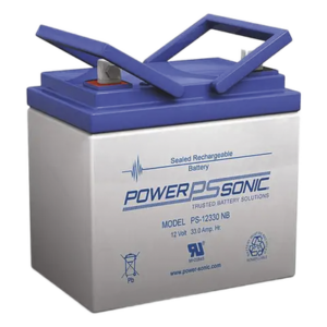POWER SONIC PS-12330-NB3 – Batería de Respaldo AGM/VRLA / 12V / 33 Ah / Terminales NB3 / 5 Años Vida Útil / Sellada Libre de Mantenimiento