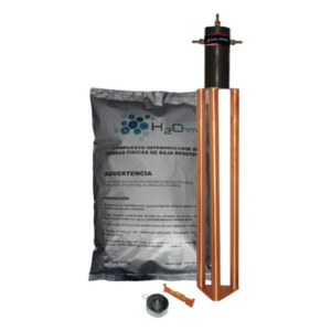 TOTAL GROUND TG25AB – Electrodo de Puesta a Tierra / 25 A / Filtro LCR / Compuesto H2Ohm / Resistencia < 2 Ω / Diseño Delta Tubular