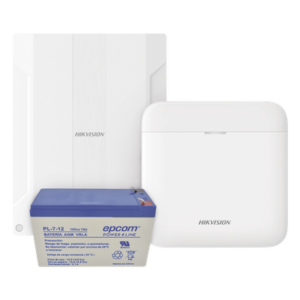HIKVISION DS-PWA48K/EXP – Kit de Alarma Inalámbrico / 48 Zonas Inalámbricas / Expansión 16 Zonas Cableadas / 433 MHz AES-128 / Batería de Respaldo 7 Ah