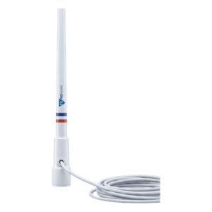TXPROMARINE TX-5206-SYS – Antena Marina VHF / Fibra de Vidrio / 156-163 MHz / 6.5 dBi / Cable 10 m (32.8 ft) / IP67 / 2.4 m (7.9 ft)