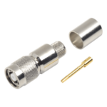 RF INDUSTRIES,LTD RP-1202-I – Conector Coaxial TNC Macho Inverso / Anillo Plegable / Compatibilidad RG-8/U, LMR-400, CNT-400 / Cuerpo Bronce Niquelado / Contacto Oro / Aislante Teflón