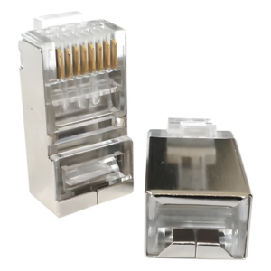 LINKEDPRO BY EPCOM TC5SW – Conector RJ45 / Blindado / Categoría 5E / Chapado en Oro 30µ / Sin Pin a Tierra / T568A/T568B