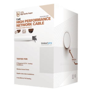 LINKEDPRO BY EPCOM PRO-CAT-6-PLUSW – Bobina de Cable Cat6 / 305 m (1000 pies) / 23 AWG / 250 MHz / Cobre / Super Flexible / UL / Blanco