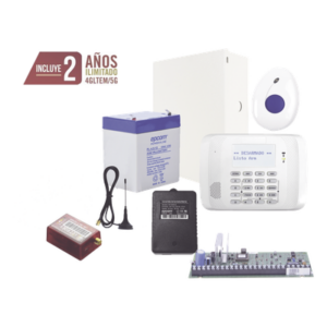 HONEYWELL HOME RESIDEO VISTA48-MN02-FALL – Kit de alarma / panel VISTA-48 / comunicador 4G LTE-M multimarca MN02-LTE-M / botón de pánico con detección de caídas / app RControl