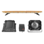 EPCOM INDUSTRIAL SIGNALING X67AV2KIT2 – Kit de Señalización Industrial / Barra LED 118 cm (46.5 in) / 88 LED Hyperlux / Sirena 100 W / 45 Patrones Programables / Ámbar