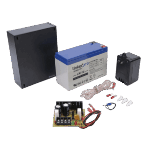 ELK PRODUCTS ELK12V1AK – Fuente de Alimentación para Control de Acceso / 12 VCC 1A / Supresión de Voltaje 110-130 VCA / Batería de Respaldo 7 Ah / Uso en Interiores