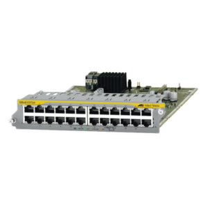 ALLIED TELESIS AT-SBX81GP24 – Tarjeta de línea / 24 puertos Gigabit PoE+ / 48 Gbps / 36 Mpps / 8.1 x 12.3 x 1.6 in