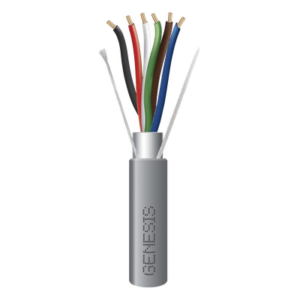 GENESIS 3206-1109 – Cable Multiconductor Blindado Plenum / 6x22 AWG / 305 m (1000 ft) / Clasificación CMP-CL3P-FPLP / Color Gris