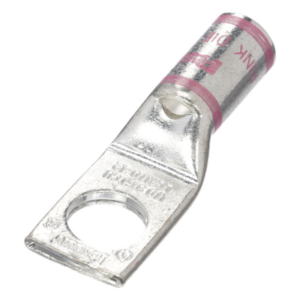 PANDUIT LCA1/0-12-X – Zapata de Compresión / Calibre 1/0 AWG / Barreno 1/2 pulgada / Acero Galvanizado / 1 Orificio / Talón para Mirilla