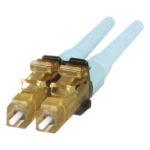PANDUIT FLCDMCXAQY – Conector de Fibra Óptica / LC Duplex / Multimodo 50/125 OM3/OM4 / Pre-pulido / Color Aqua