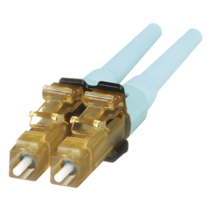 PANDUIT FLCDMCXAQY – Conector de Fibra Óptica / LC Duplex / Multimodo 50/125 OM3/OM4 / Pre-pulido / Color Aqua