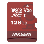 HIKSEMI by HIKVISION HS-TF-E1/128G – Memoria MicroSD / 128 GB / Lectura 95 MB/s / Escritura 50 MB/s / Clase 10 U3 / Grabación 4K / Videovigilancia 24/7