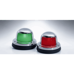 PERKO 0963-DP0-STS – Luces Laterales de Navegación / Visibilidad 1 Milla Náutica / Acero Inoxidable Pulido / 12 Vcd / Set Rojo y Verde / Embarcaciones Hasta 12 m (39.4 ft)