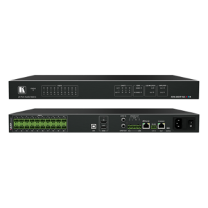 KRAMER AFM-20DSP-AEC – Matriz de Audio Digital / 20 Puertos Analógicos Configurables / DSP 32-bit 96kHz / AEC / Amplificador 2x60W + 1x120W / Dante 4x4 / HDMI 4K60 / USB Plug & Play / Rack 1U
