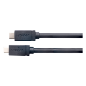 KRAMER CLS-AOCU32/FF-50 – Cable Activo Híbrido AOC USB-C (M) a USB-C (M) | USB 3.2 Gen-2 SuperSpeed+ | 10 Gbps | 4K@60 Video | Carga 60W | K-Lock | 15.2 mts