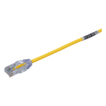 PANDUIT UTP28SP8INYL – Cable de Parcheo UTP Cat6 / 28AWG Diámetro Reducido / 20.2 cm (0.66 ft) / Amarillo / 250 MHz / PoE