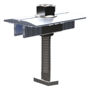 BASEL N00027 – Abrazadera Intermedia para Módulos Solares / Aluminio Serie 6000 / Módulos 30-40 mm / 47 g / Acero Inoxidable / 4 Sistemas de Montaje