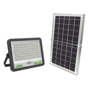 JWJ JLRE-SOL-01-100N – Reflector LED Solar / 100 W / 6 500 K / Panel Solar Integrado / IP66 / Ángulo 120° / Batería 3.2 V CD