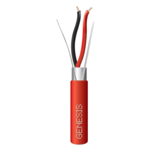 GENESIS 4410-1004 – Cable de Alarma de Incendio / 2x12 AWG / Blindado / Riser FPLR / 305 m (1000 ft) / Rojo