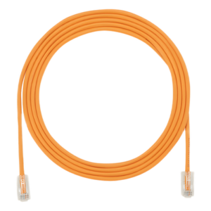 PANDUIT UTP28X1OR – Cable de Parcheo UTP / Cat6A / 500 MHz / 28 AWG / Diámetro Reducido 4.7 mm / CM/LSZH / PoE 802.3bt / 0.3 m (1 ft)