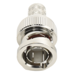 RF INDUSTRIES,LTD RFB-1707-Q – Conector Coaxial BNC Macho / Impedancia 75 Ohm / Anillo Plegable / RG-6 / 25 mm / Níquel-Oro-Teflón