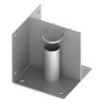 SYSCOM TOWERS SLM-BA-2G – Base de Montaje para Mástil de 2" / Acero Galvanizado / Instalación en Piso o Esquina / Compatible con Mástiles SLM-15