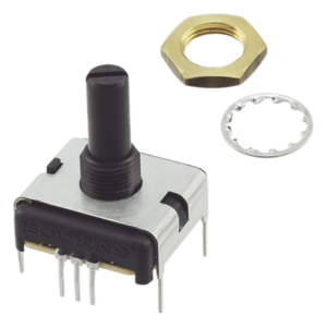 75K7846 – Potenciómetro Cuadrado / 22 mm / 5k Ohm / 0.75W / 1 Vuelta / 270° / Montaje Panel