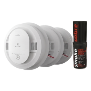SDI 210314661KSABRE – Kit de Detectores de Humo Autónomos / 20 Piezas / Fotoeléctrico / Batería 10 Años / 85 dB / Probador Incluido
