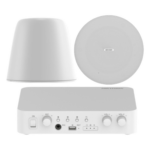 HIKVISION DSQAEKIT0530/ST – Kit de amplificador compatible con Spotify | Bluetooth | 2 Altavoces Colgantes | sistema 100v | 2 canales con control de volumen independiente | música ambiental
