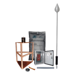 TOTAL GROUND KDA-03 – Kit de Pararrayos / 200 m Diámetro de Protección / 656 pies Alcance / 95% Eficiencia de Captura / 1.2 m Mástil de Aluminio
