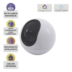 EZVIZ CS-H6 – Cámara PT IP / 3K 5 Megapixel / Wi-Fi Dual Band / Detección IA Humanos y Mascotas / Audio Bidireccional / IR 10 m (32.8 ft) / Uso Interior