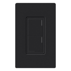 LUTRON RADIORA 3 RRSTW2BMN – Teclado de Pared para Escenas / 2 Botones / Barra Luminosa Ajustable / Control de Luces, Persianas y Ventiladores / Acabado Satinado Color Medianoche / RadioRA 3