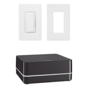 LUTRON ELECTRONICS KITRA2SELECT2 – Kit de Control de Iluminación / Hasta 100 Dispositivos Inalámbricos / Atenuador 600 W Incandescente / 150 W LED / Control por App y Voz / Ethernet