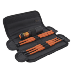 KLEIN TOOLS 32288 – Juego de Desarmadores Intercambiables con Aislamiento 1000V / 8 Puntas / Mango Ergonómico / Estuche Enrollable