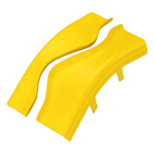 PANDUIT FROV45SC4LYL – Tapa de Bajada Vertical / Ángulo 45° / Canaleta 4x4 / Radio de Curvatura 50.8 mm (2') / Color Amarillo / Sin Herramientas