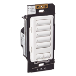 LUTRON ELECTRONICS RRDHN5BRLWH – Botonera Híbrida Inalámbrica / 5 Botones Programables / Atenuador Integrado 450 W / RF 431-437 MHz / Instalación 2 Hilos o con Neutro