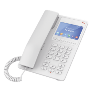GRANDSTREAM GHP630 – Teléfono IP Hotelero / Pantalla LCD Color / 2 Líneas SIP / Wi-Fi 6 / Códec Opus / 3 Vías Conferencia