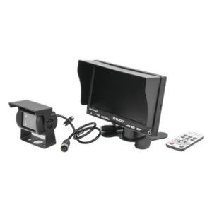 ECCO K7000B – Sistema de Reversa Vehicular / Monitor LCD 7'' / Cámara CMOS IR 18 LEDs / Soporte Dual Cámara / Cable 20 m (65.6 ft)