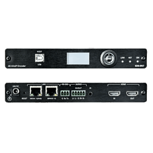 KRAMER KDS-EN7 – Codificador AVoIP / Entrada HDMI / 4K60 4:2:0 HDR10 / Red 1G / KVM / 999 Canales / Baja Latencia 33ms / PoE / IR RS-232 CEC / Videowall 16x16 / 802.1x TLS