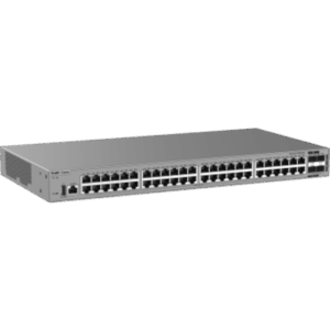 RUIJIE RG-CS62-48GT4XS – Switch de Acceso Gigabit / 48 Puertos 10/100/1000BASE-T / 4 Puertos SFP+ 1GE/2.5GE/10GE / Capacidad 176 Gbps / Capa 3 / VSU / 1 RU / Alimentación Fija AC / Línea Cybrey