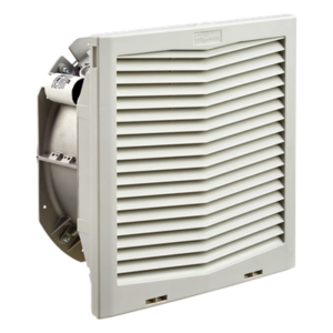 HOFFMAN HF1316414 – Ventilador con Filtro de Montaje Lateral / Flujo de Aire 395 CFM / Alimentación 115 Vca / Diseño Click-Fit / Rejillas con Bisagra