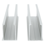 EPCOM POWERLINE VEKTORMINI – Mini Riel de Aluminio para Módulos Solares / Techo Inclinado 0° / Anodizado / 35 mm / 2 Rieles + 4 Tornillos Autoperforantes