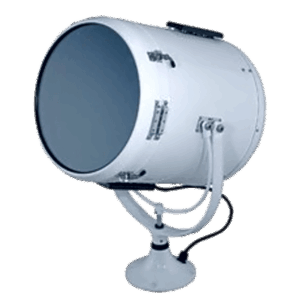 PERKO 0884-OP1-WHT – Reflector Marino en Pedestal / Alcance 2 Millas Náuticas / Tambor 10" (25.4 cm) / Carcasa Blanca / Resistente a UV y Salinidad