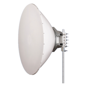 JIROUS JRC38DDMIMO – Antena direccional / Parábola profunda / 6.4 ft / 4.9-6.4 GHz / 38 dBi / Acero inoxidable / Dual polarización 90° y 45°