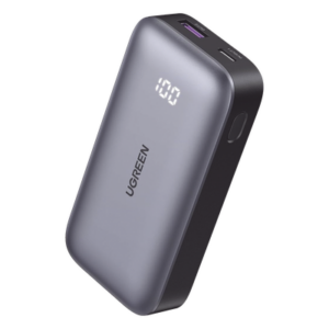UGREEN 25185 – Batería Externa / 30W PD3.0 / 10 000 mAh / 2 Puertos USB-C + USB-A / Carga Bidireccional / Pantalla LED Digital / 180 g